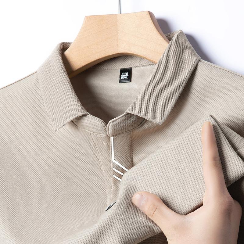 Men's Solid Color Casual Fashion Short Sleeve Polo Shirt Summer Comfortable Top for Business And Leisure