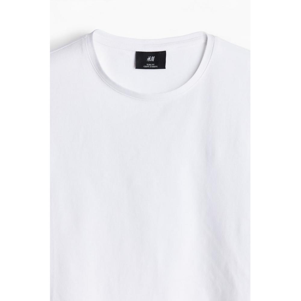 ФУТБОЛКА HM SLIM FIT БЕЛАЯ XXL — фото 5