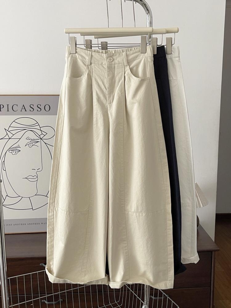 

Women s Cotton-Feel Wide-Leg Pants - Summer 2026 New Style, Popular Straight Leg Spring Design. Medium