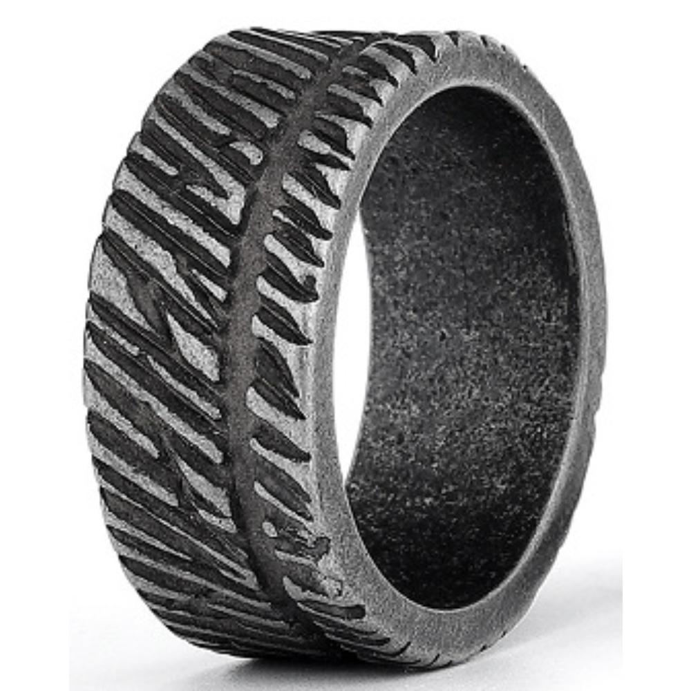 Unisex Ring mit vertikaler Textur Stilvolles europäisch-amerikanisches Design Trendiger Schmuck für Männer und Frauen