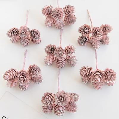 3/6Pcs Fake Pinecone Artificial Plants Christmas Tree Decoration Wreath Accessory Wedding Home Room Decor Gift Photography Prop