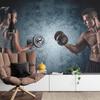 Photomural Muscular Man An Athletic Woman Structural Vinyl 180x120