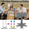 Unique 6 Shot Glass Dispenser And Carrier With Biodegradable Holder For Events