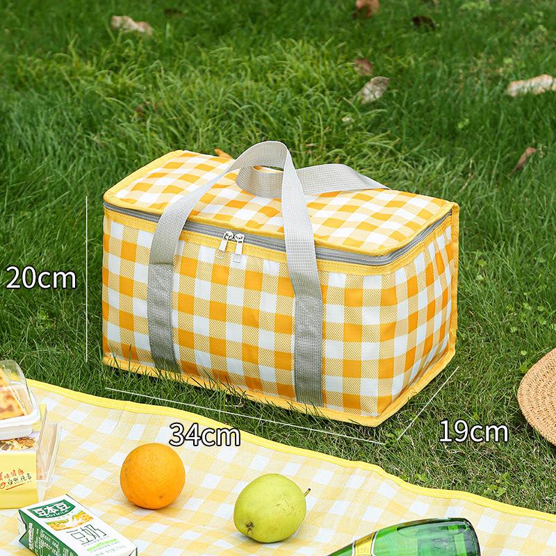 1PC Large Insulated Picnic Bag Leakproof Cooler Tote for Outdoor Camping Food Storage Bento Lunch Box Travel Accessories