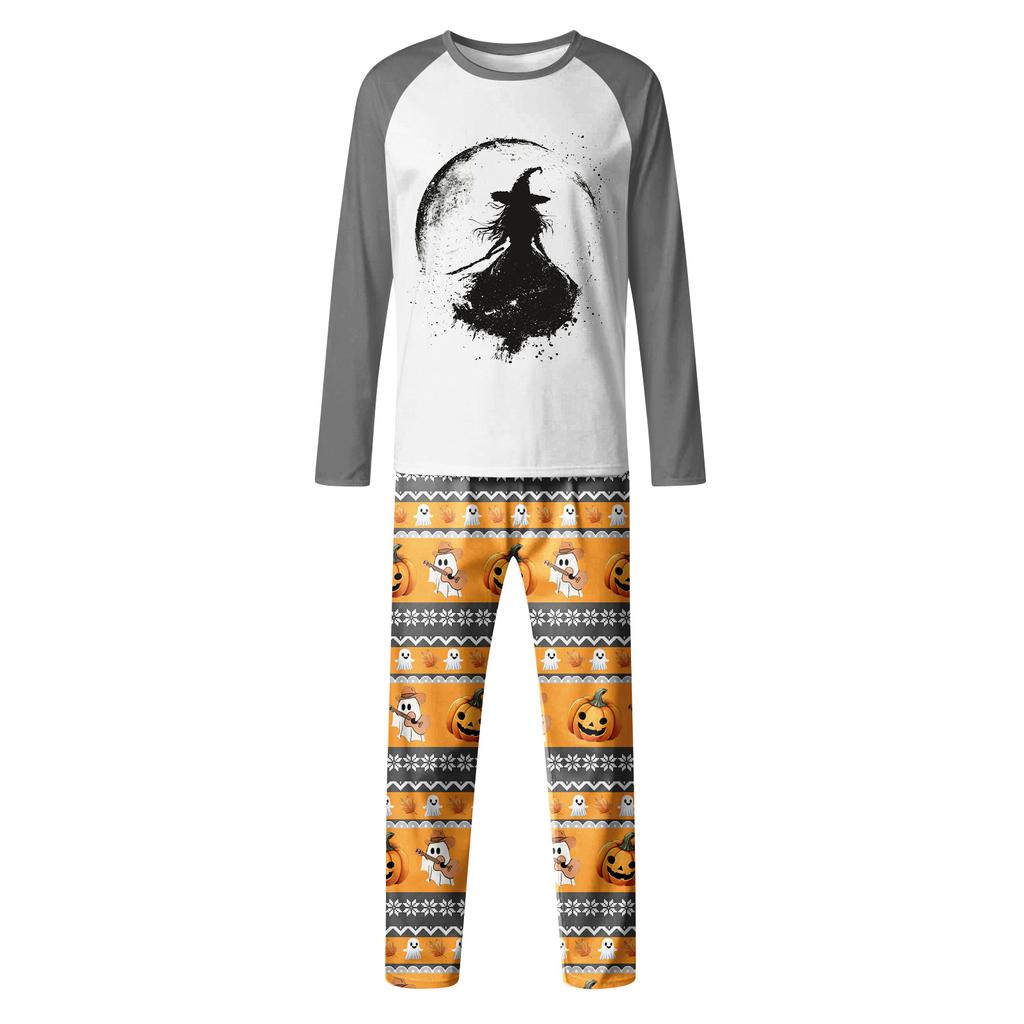 Halloween Tag Drucke Familie Passend Langarm Tops+Hosen Set Familie Passende Sets