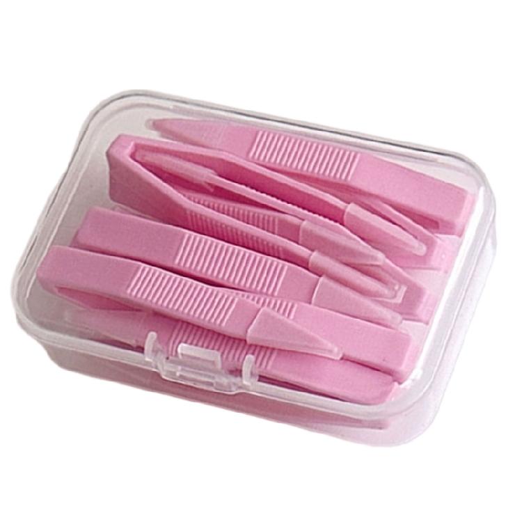Pack Of 10 Colorful Lens Removing Tweezers with Container Box For Secure Contact Lenses Protections Everyday Travel Use