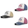 Baseball Cap Motorcycle Washed Vintage Cap Color Block Wide Brim Duck Tongue Hat