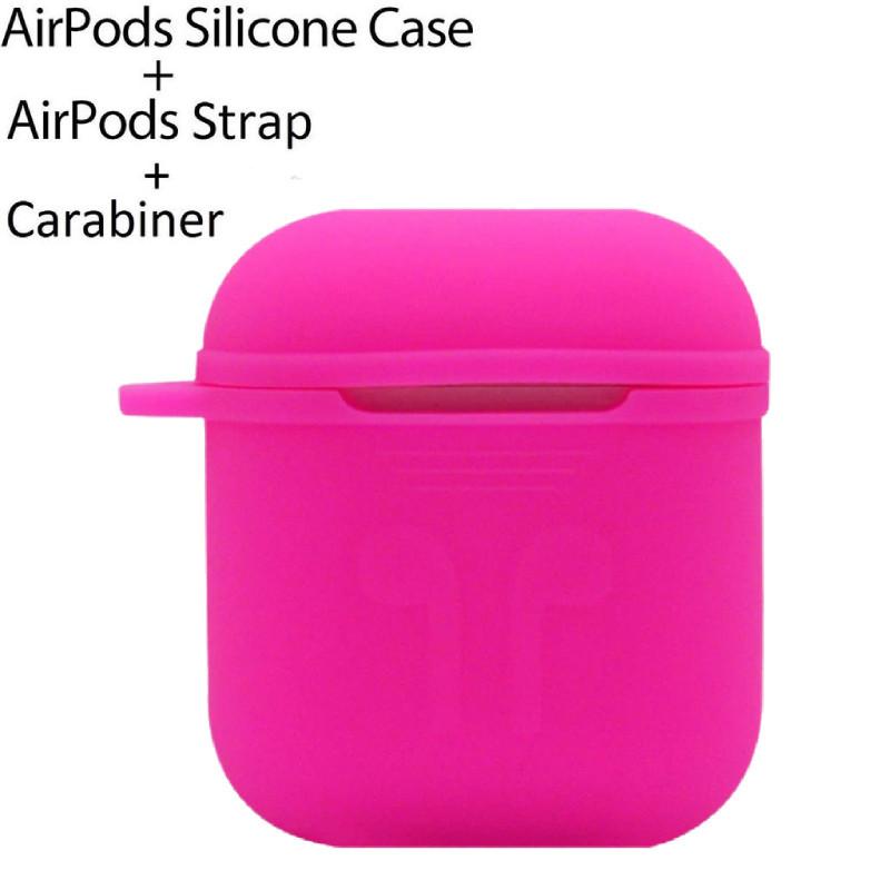 Airpods Protective Case Set Silicone Flip Style Trendy Solid Color