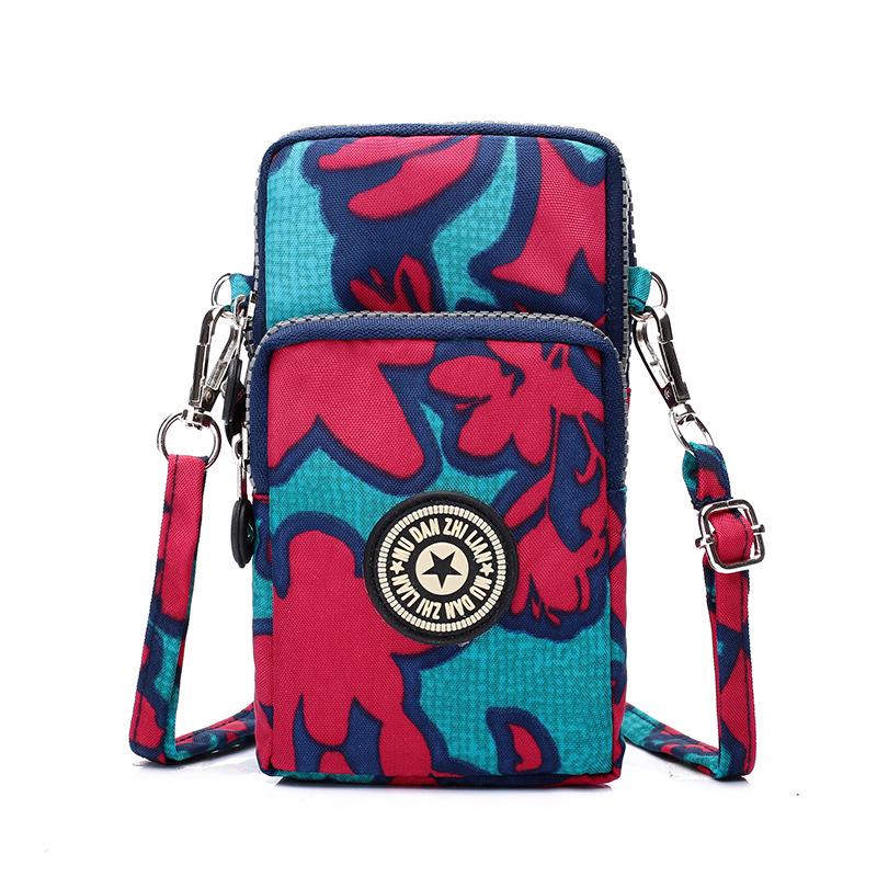 Korean Style Crossbody Phone Bag: Women's Cloth Pouch with Neck Strap, Sports Armband, and Wrist Coin Purse