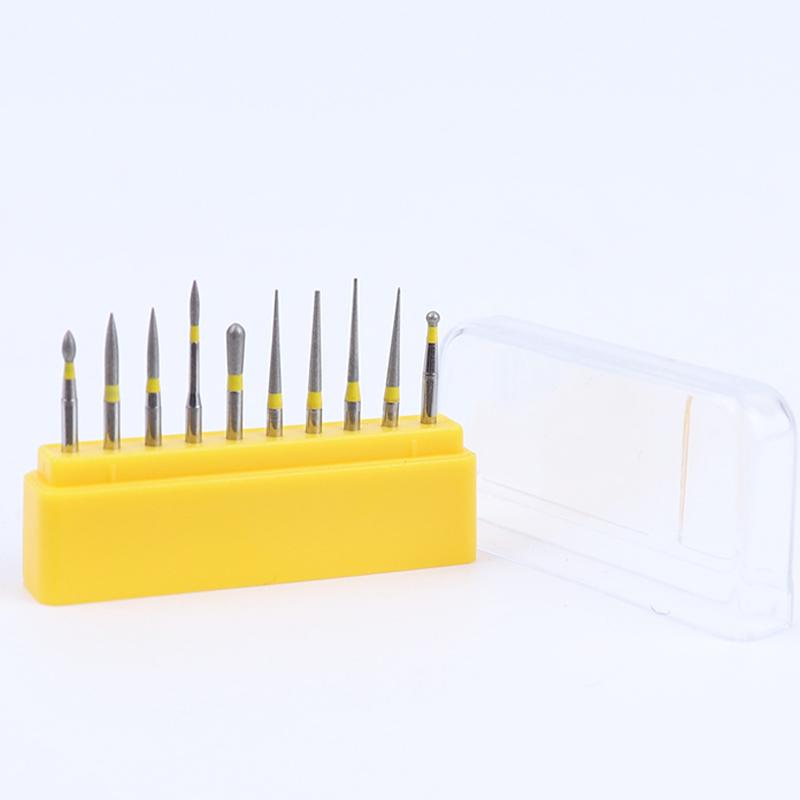 

10Pcs/Set Dental Diamond Burs For Teeth Porcelain Ceramics Composite Polishing Lab Material