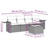 VidaXL Salon de Jardin avec Coussins 5 pcs, Canapés de Terrasse, Ensemble de Meubles de Patio, Mobilier d'Extérieur, Noir 3219884