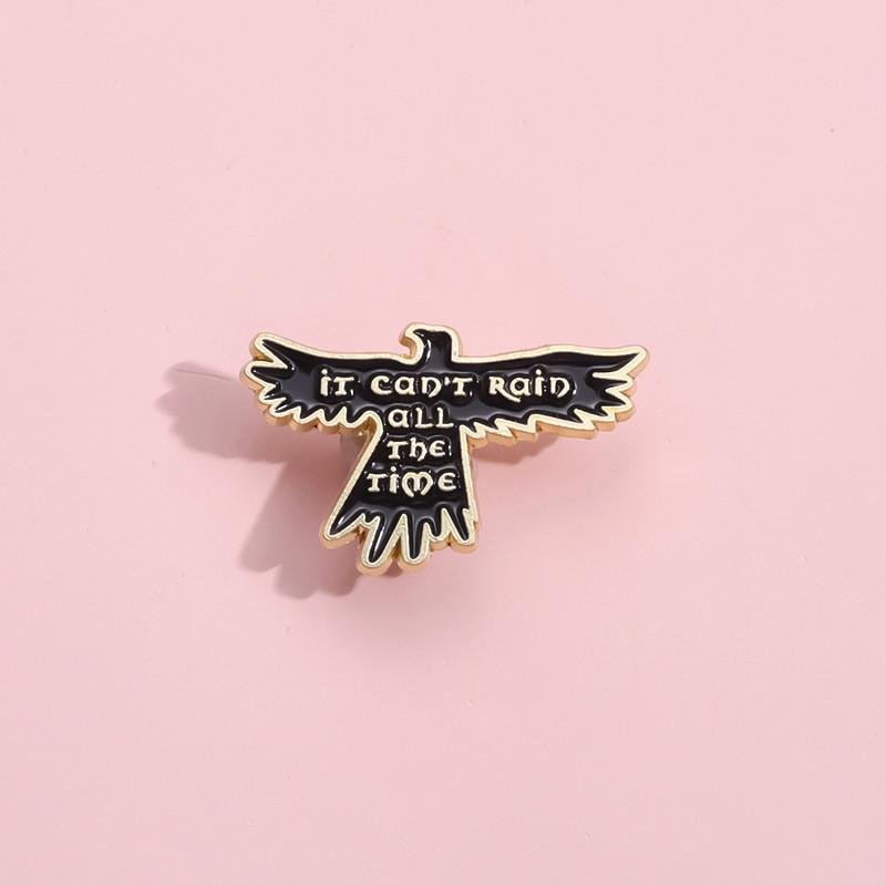 Eye-catching Colorful Eagle Bird Shaped Pin Charming Alloy Brooch For Men And Women