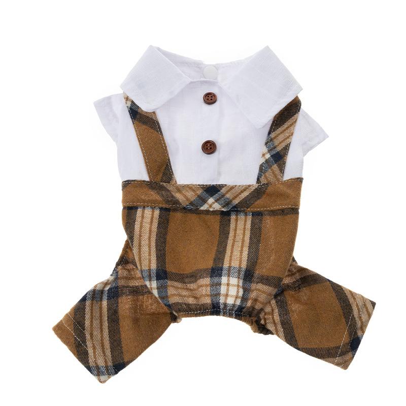 

Милая летняя одежда для домашних животных, собак, кошек, милые повседневные комбинезоны XL коричневый