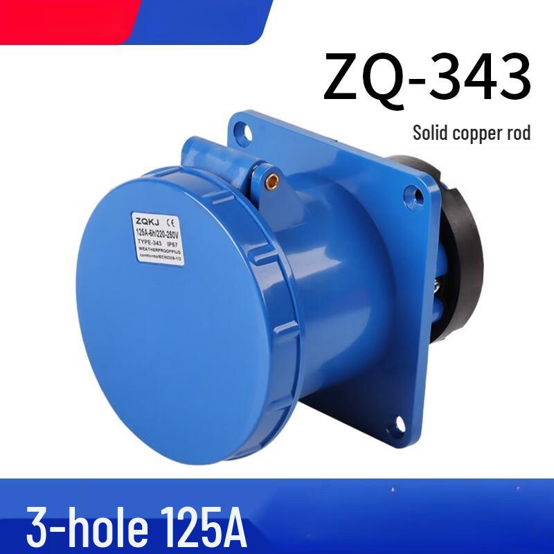 

Ruide Taizhuoqi 3-Core 125A Aviation Industrial Socket CN plug (adapter included)