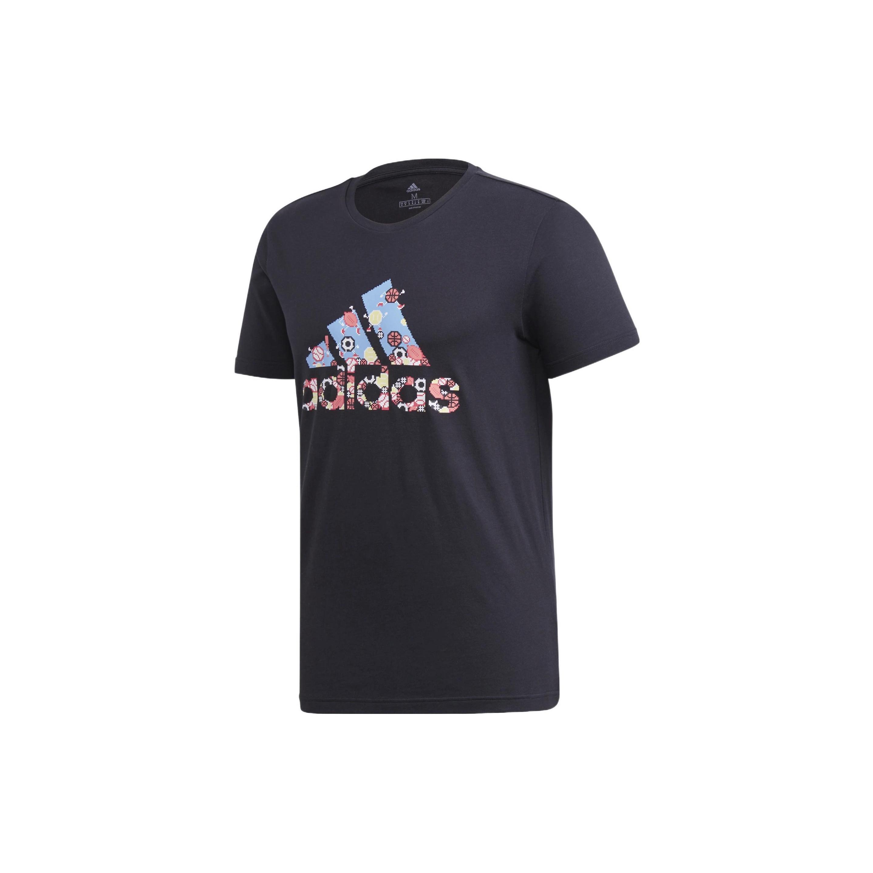 adidas 8-Bit Badge Of Sport Applique Sports Breathable Short-sleeve Tee Men Black Men s FN1745 M