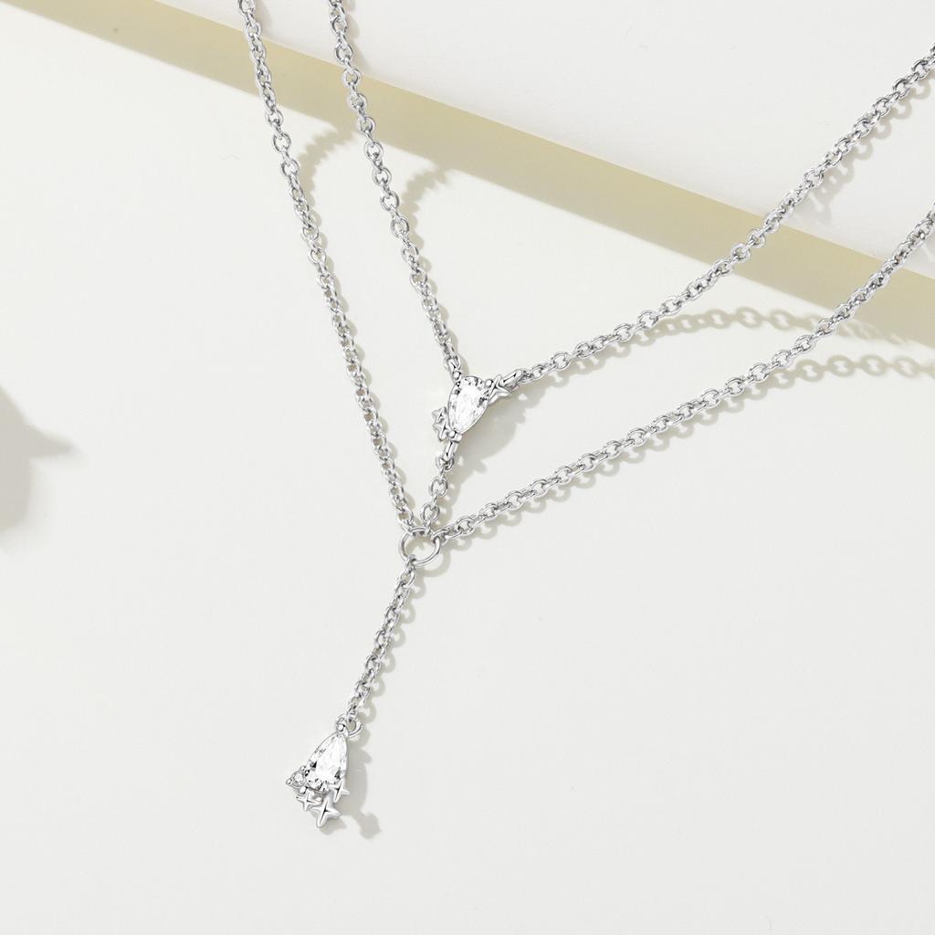 Orstarry S925 Silver Necklace sparkling Starry Star River Necklace Versatile Fashion For Women Birthday Jewelry Gift