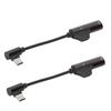 2Pcs Type C to 3.5mm Headphone Adapter Cable 2 in 1 Functional Bendable Headphone Adapter for Type C Phone Tablet PC