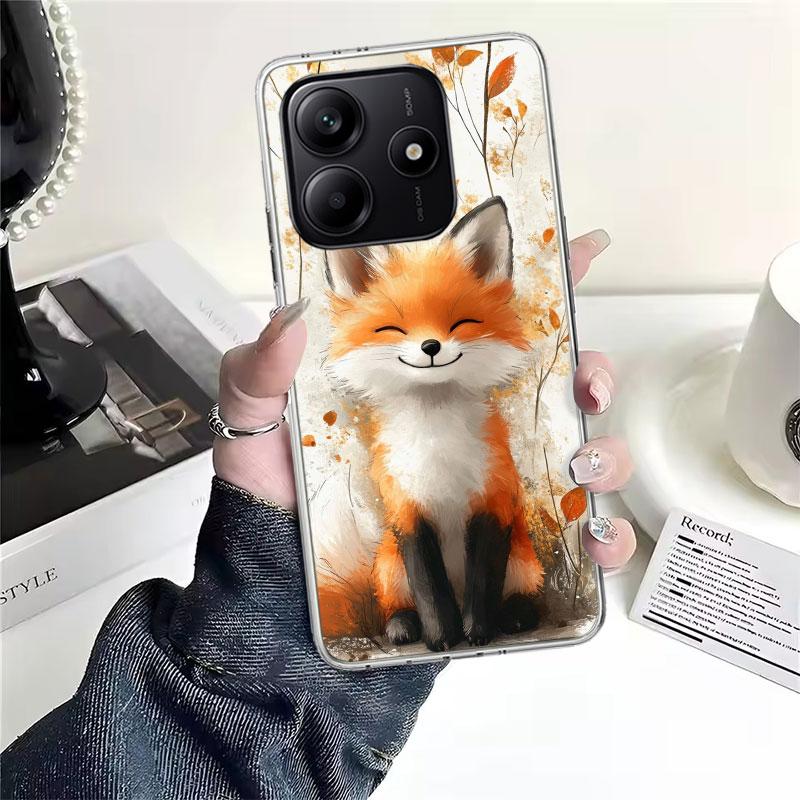 Animal Fox Soft Phone Case For Xiaomi Redmi Note 15 14 14S 13 12 Pro Plus 12S 11 11S 11E 10 10S 11T 5G Fundas Coque Redmi Note 1