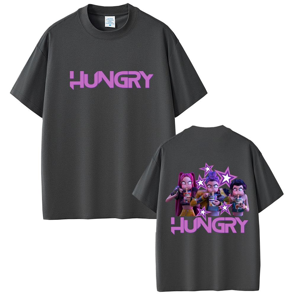 Kpop Demon Hunters T-shirt Cute Funny Rumi Mira Zoey Eat Ramen T Shirts Summer Men Women Fashion Trend Streetwear Tops