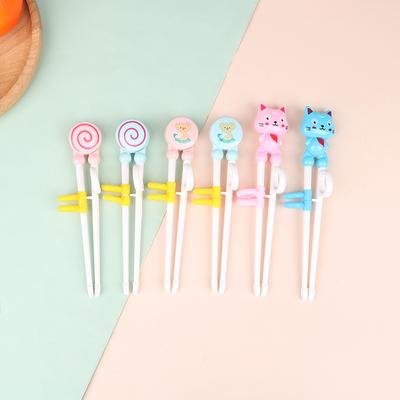 1 Pair Of Chopsticks Plastic Children Cartoon Learning Chopsticks Training Chopsticks