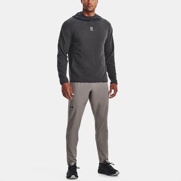 Under Armour Terrain Logo Print Hooded Long Sleeve Sweatshirt Men sweatshirt Coal Jade 1373740-010
