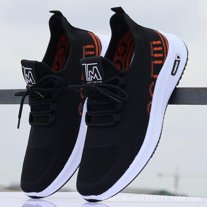 

Мужская обувь, летняя дышащая сетчатая обувь 2024 года, новая мужская сетчатая обувь с мягкой подошвой, дезодорирующая, повседневная спортивная обувь 44