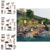 Conjunto de Modelos de Estatuetas de Índios Americanos Com Material Plástico Para Exibição Educacional e Colecionismo