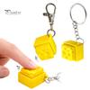 Durable Plastic Toy Cheese Fidget Keychain, Mechanical Keyboard Click, Creative Sound Stress Relief Tactile Clicky Keycap Toy, Portable Gadget