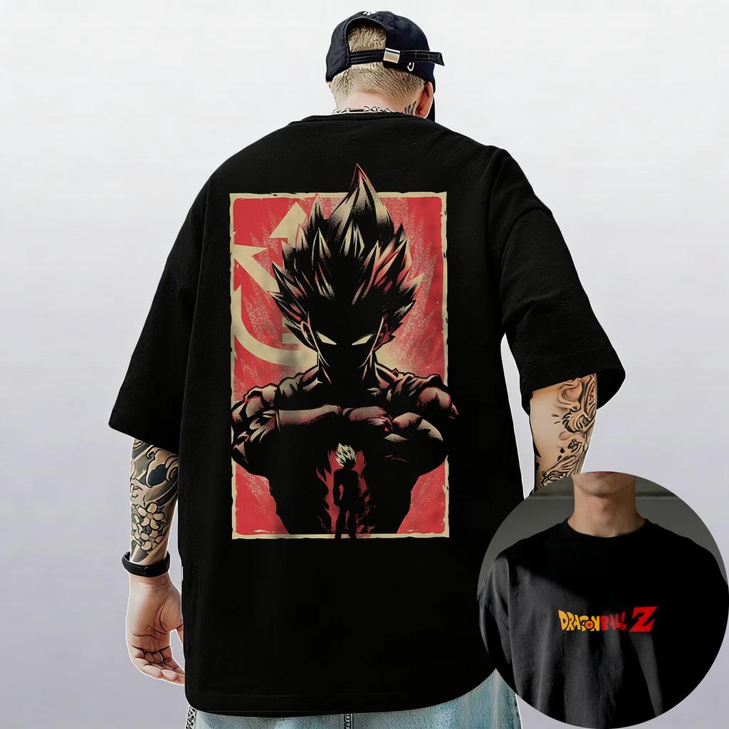 2026 new Dragon Ball Z Mens and Womens Sun Wukong Bejita Print TShirts in Pure Cotton Short Sleeves Fun Harajuku Style