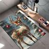 Festive deer holiday winter theme carpet Yoga living room room decor children's crawling mat doormat area rug games mat