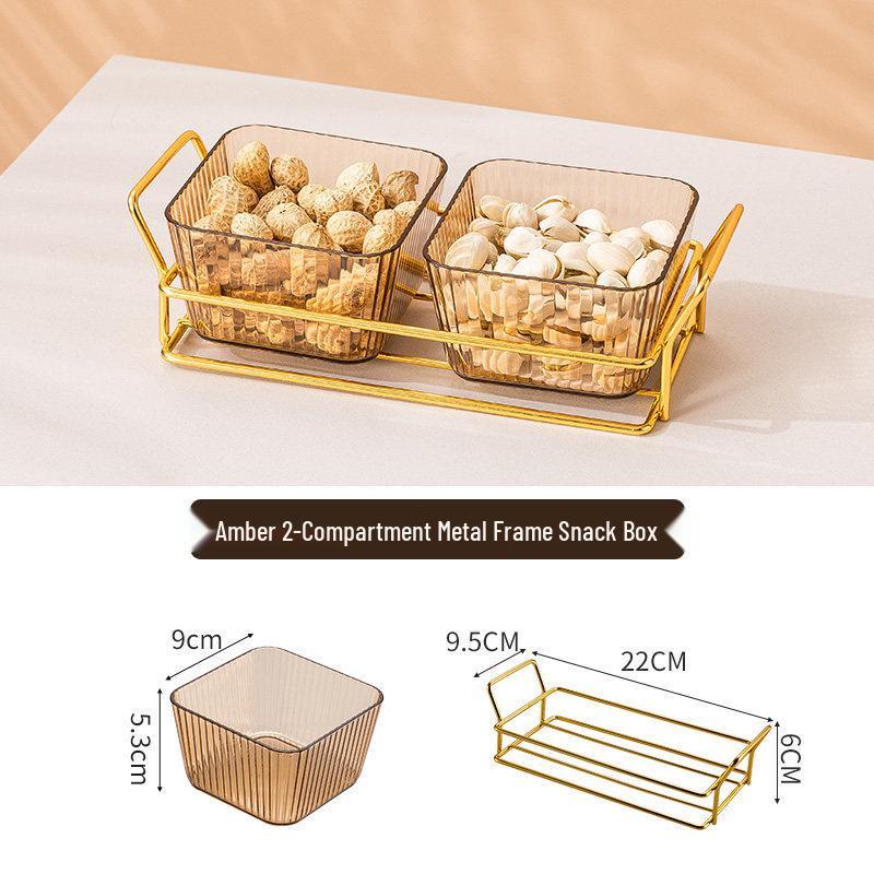 Creative Plastic Snack Compartment Plate for Living Room or Bar Use