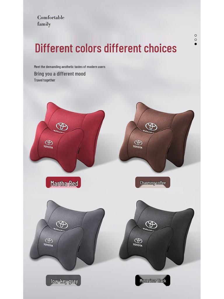 Toyota Corolla & Vios Car Neck and Lumbar Support Pillow Set