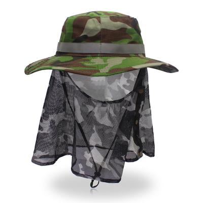 New Summer Camo Fisherman Casual Bucket Camping Hiking Travel Fishing Mountaineering Sombrero Sunshade Bonnie Hat for Women Men