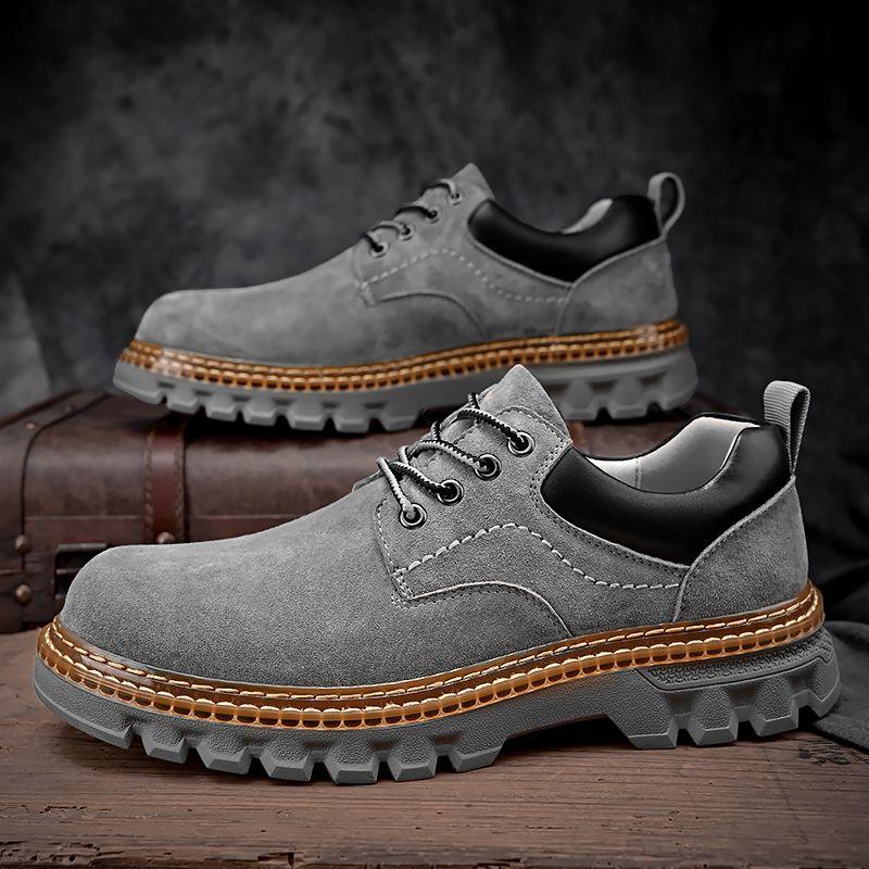 Martin Shoes Męskie retro rabarbarowe buty, niskie, pojedyncze buty