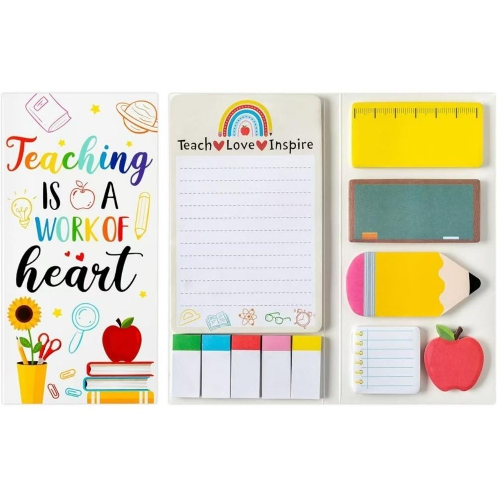 Colorful Pocket Notepad Dog Cat Self-Adhesive Notes Sticky Notes Set  School Supplies