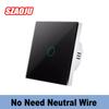 Szaoju EU Touch Switch AC100-240V Led Backlight Panel Tempered Crystal Glass Wall Light Sensory Switches 1/2/3 Gang