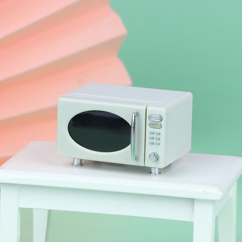 Doll House Mini Kitchen Appliances Microwave Oven Steaming Box Pantry Model