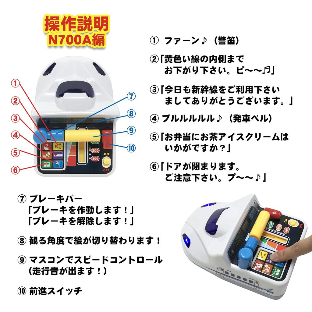 I'm a Driver The Shinkansen of My Dreams Lights Flash, Sounds Play, and It Talks Toy Shinkansen Doctor Yellow N700A (2-car Set)