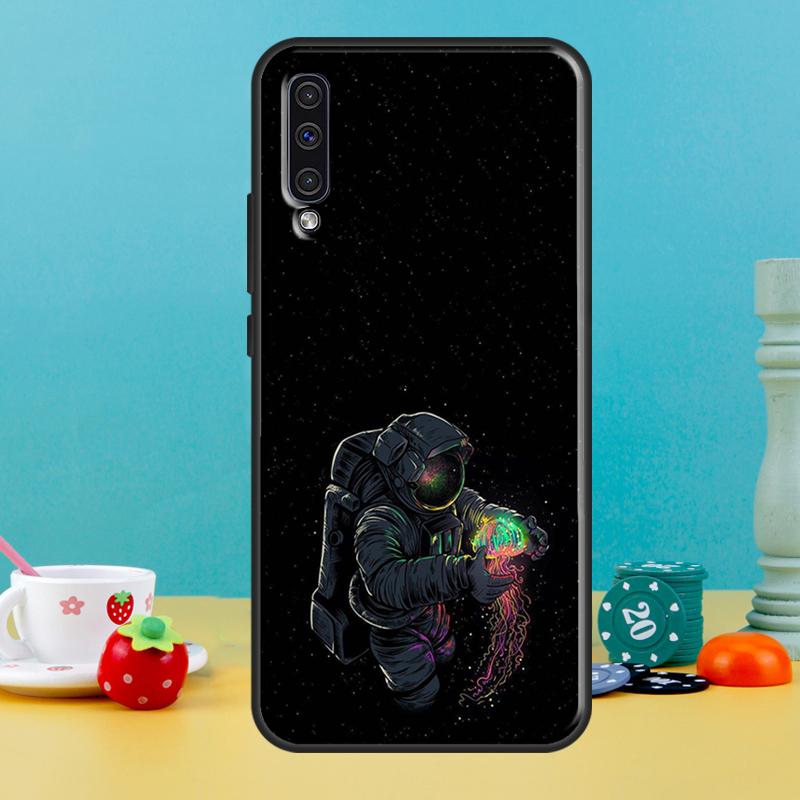 Cartoon Space Astronaut Case For Samsung Galaxy A16 A56 A15 A22 A52 A32 A54 A14 A26 A36 A55 A35 A05 A06 A53 A33 A13