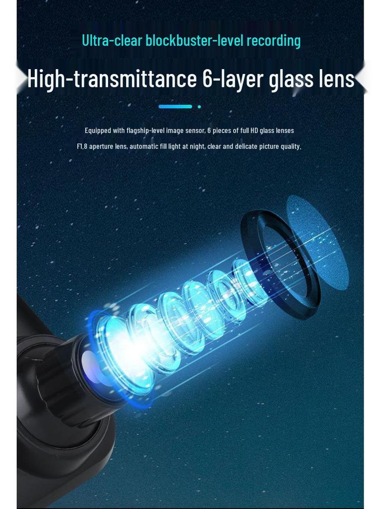 2025 Dual Lens Wireless Dash Cam with Loop Recording, Reversing Image & Night Vision - No Installation Needed (Front & Rear)