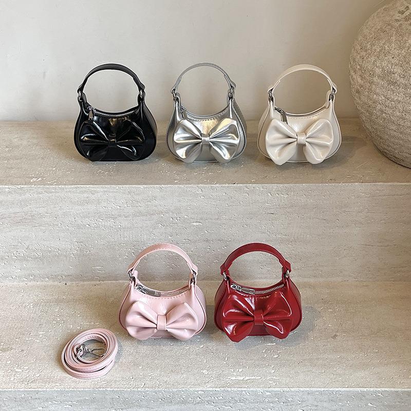 Módna Crossbody peňaženka na mince pre deti s mašľou