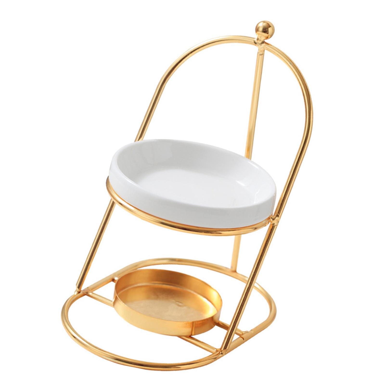 

Essential Oil Burner Wax Melt Burners Fragrance Wax Warmer Ceramic Tealight Candle Holder Scented Diffuser Home Decors золотой