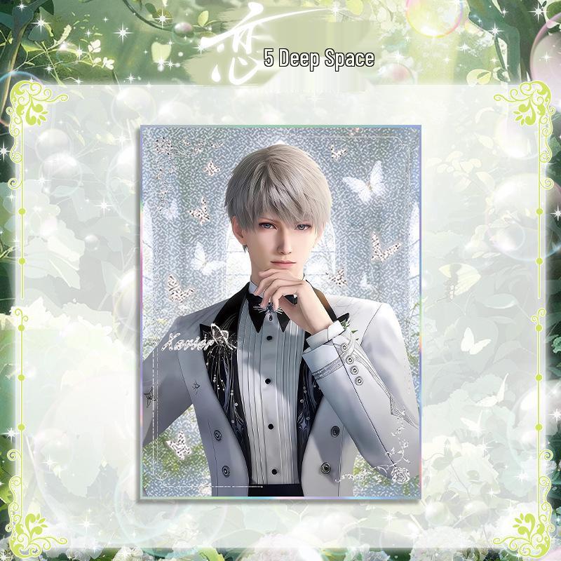 

Love & Deepspace 501 Series: HD Printed Anime Acrylic Paper for Wedding and Mobile Game Merchandise 16x12 cm Acrylic Paper, Silver Laser Edge