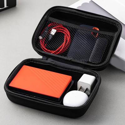 Portable Storage Box, Hard EVA Digital Storage Bag, with Double-Layer Partitioned Lining Mesh Pockets Design, Protective Case for Cable Organize