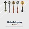 Wax Seal Melting Spoon Wooden Handle Copper Silver Spoon Making Wax Seal Tool