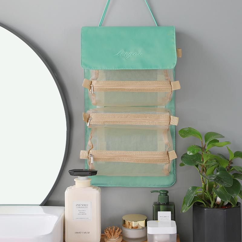 Four-in-One Hangable Foldable Detachable Makeup and Toiletry Bag 