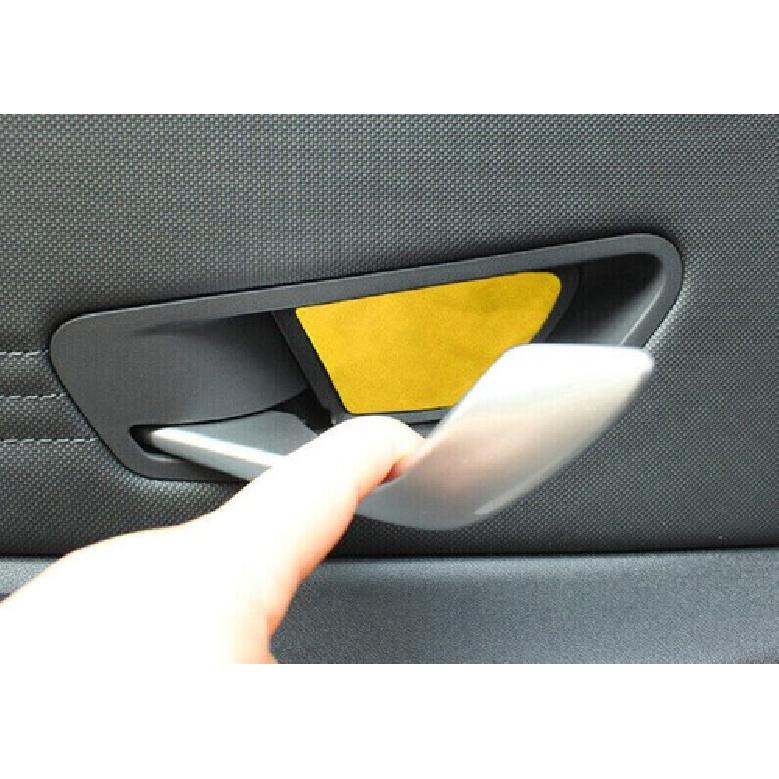 Inner Door Bowl Sticker Cover Trim 4* For Hyundai Elantra - Yellow Suede