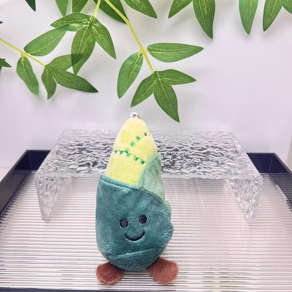 Cute Soft And Plush Vegetable Keychain Toys Including Garlic Onion Chili And Characters Corn