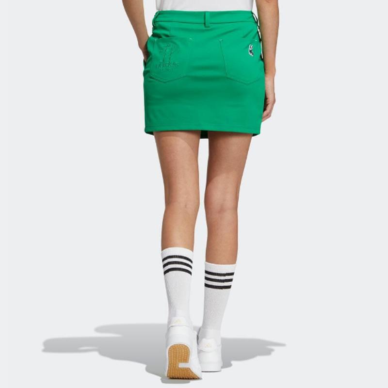 Adidas Solid Color Straight Tube Golf Casual Skirt Women Skirts Green IM4679
