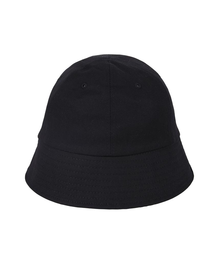 Bajal Monogram Label Round Bucket Hat Black